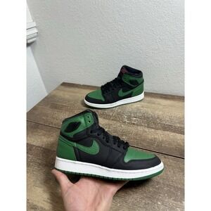Air Jordan 1 High Pine Green 2.0 575441-030 GS Youth Size 5.5Y 7W Shoes Sneakers